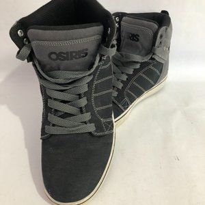 Osiris Black Gray High Top Skateboarding Shoes Womens Size 6 Skate Shoes
